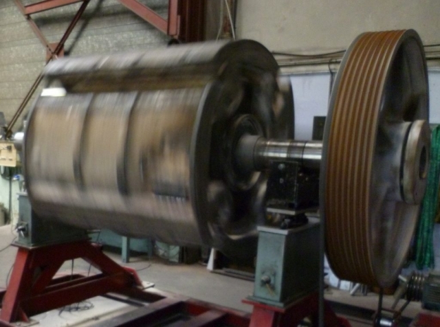 Equilibrage rotor concasseur 5 tonnes
